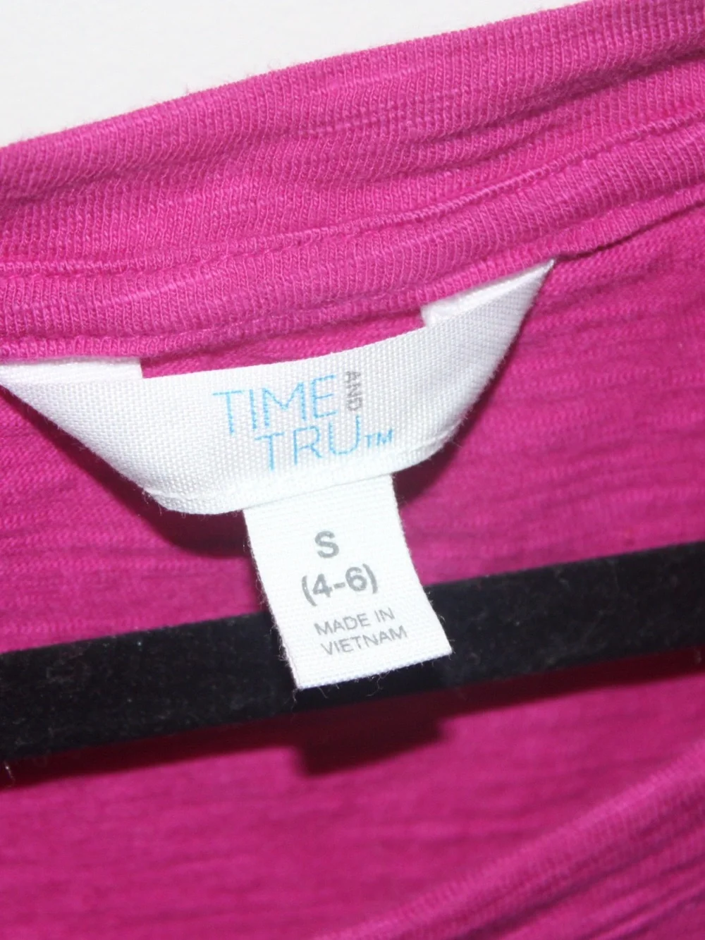 Time and Tru Fuchsia Pink Sleeveless Tiered Knit Tank Dress Small 4-6 - Picture 3 of 5